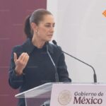 Claudia Sheinbaum habla durante el acto de reconstrucción en Pachuca