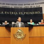Roberto Velasco comparece ante el pleno del Senado de la República