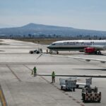 Aeronaves mexicanas estacionadas en el Aeropuerto Internacional Felipe Ángeles