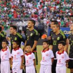 Jugadores de la Selección Mexicana formados antes de un partido