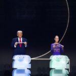 Donald Trump, Claudia Sheinbaum y Mark Carney durante un acto conjunto en Washington