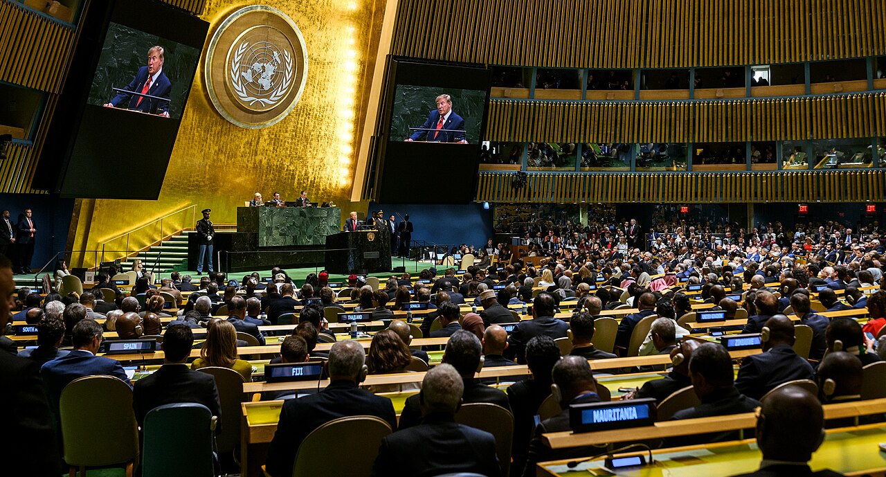 Donald Trump durante un discurso ante la Asamblea General de la ONU